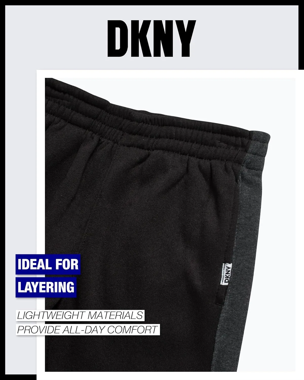 DKNY Toddler Boys' Jogger Set - 3 Piece Short Sleeve Graphic T-Shirt, Pullover Hoodie, and Jogger Sweat Pants (Sizes: 4-7)