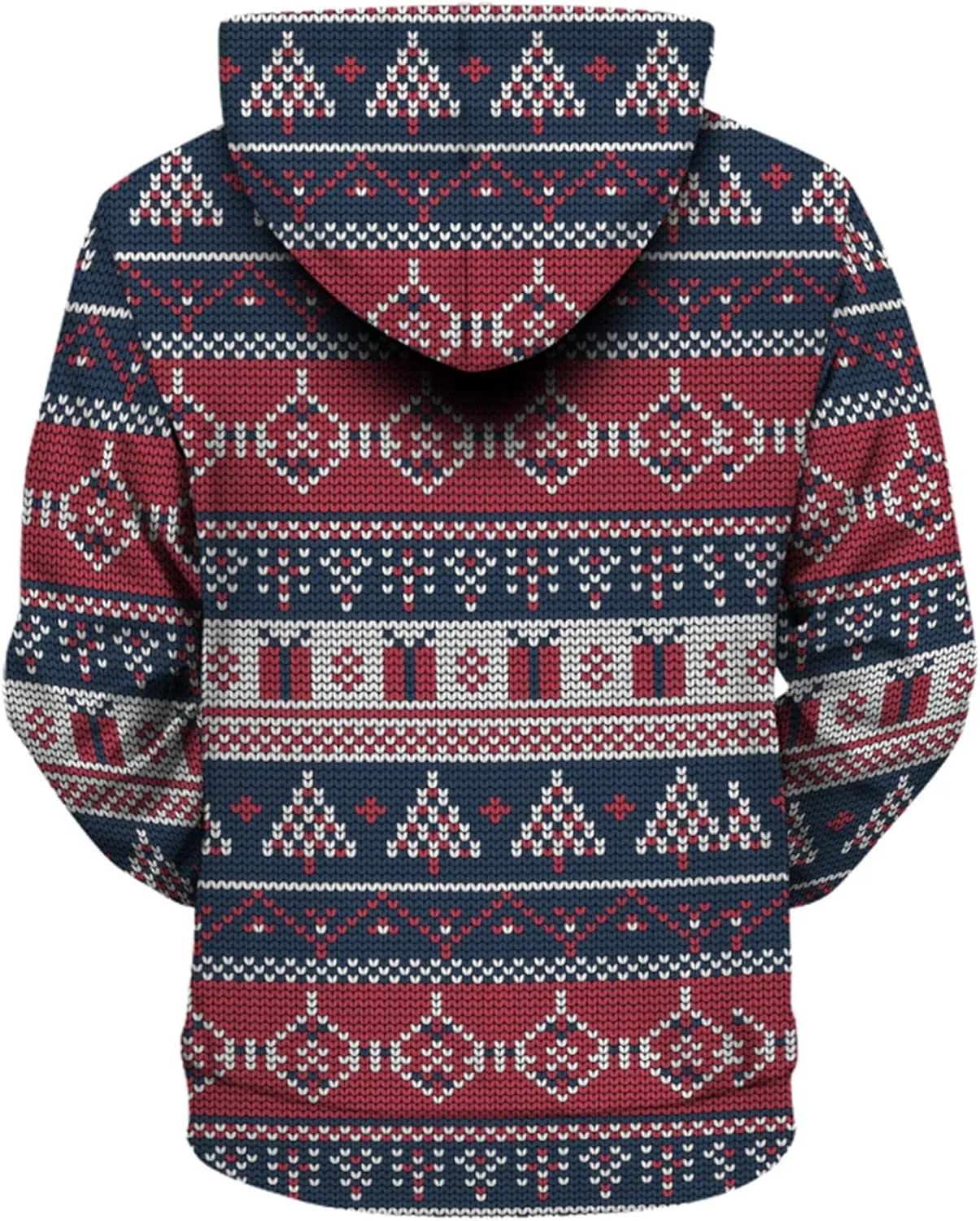 DuDubaby Ugly Christmas Hoodie Men Christmas Vintage Print Autumn Winter Long Sleeve Hoodie Hoodie Top Sweater Hooded Jacket