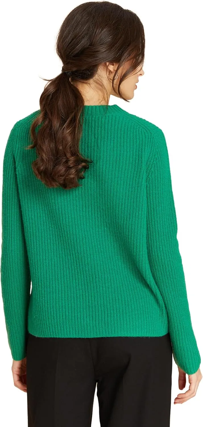 EURKEA Women's Cashmere Blend Crewneck Sweater, Long Sleeve Pullover, Tops for Women, Gifts Ready
