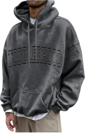 Fashion Hoodies Mens Plus Size Casual Sweatshirts Long Sleeve Printed Outdoor Fall Winter 2024 Sweatshirt