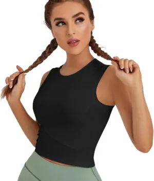 Fitness Wear Sleeveless Sports Tank Top Women's Summer Tight Quick Dry Short Sleeve Running Yoga Top
