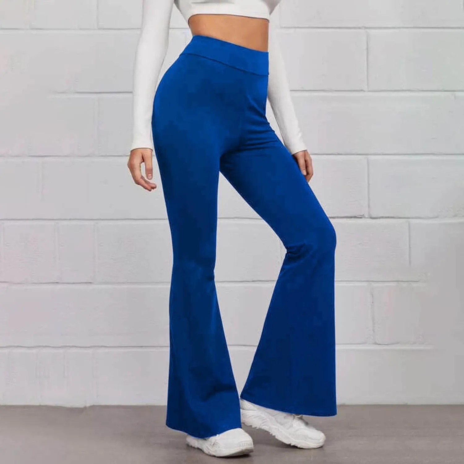 Flare Leggings High Waist Leggings Regular Solid Flared Pants Active Workout Yoga Pants Trousers Yoga Leggings for