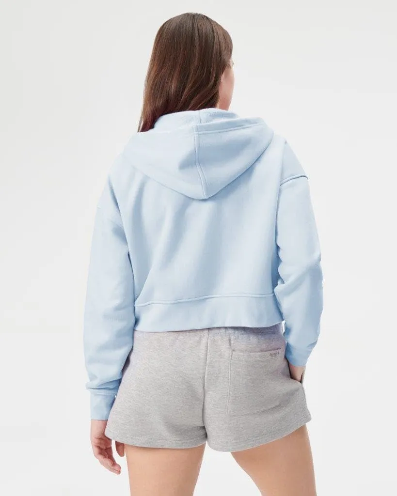 Florence By Mills Women's Cozy Crush Cropped Zip-up Hoodie