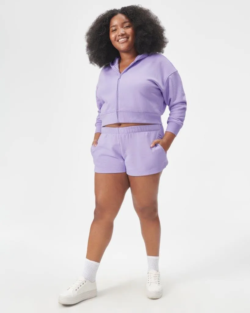 Florence By Mills Women's Cozy Crush Cropped Zip-up Hoodie