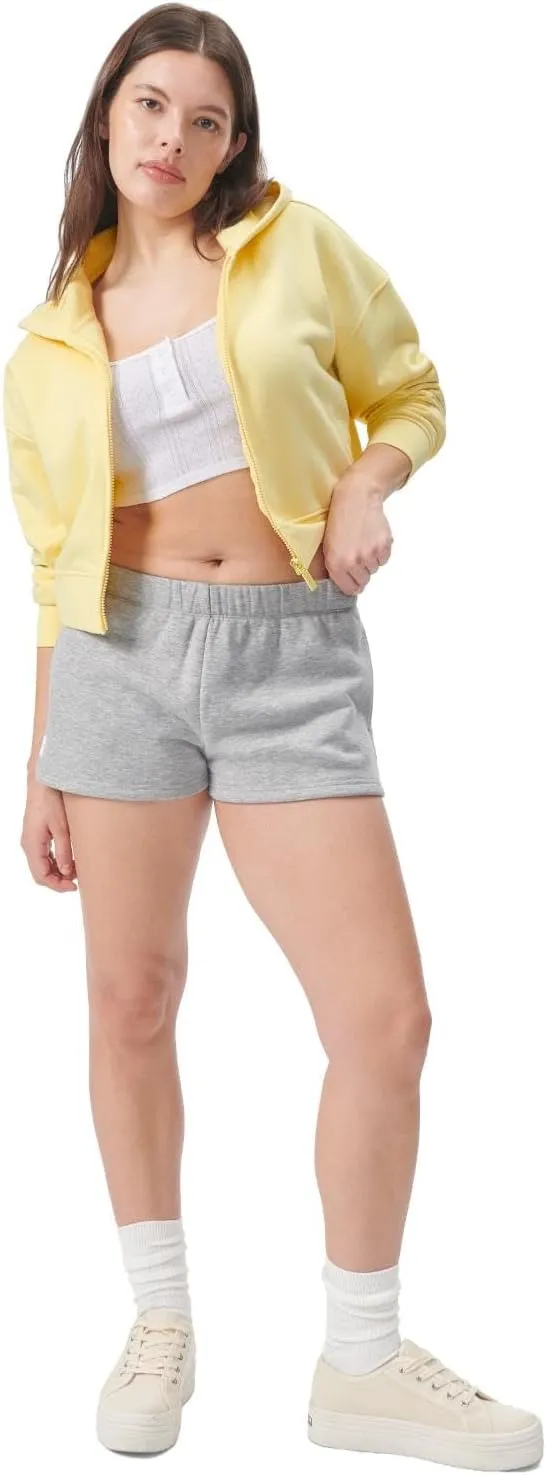 Florence By Mills Women's Cozy Crush Cropped Zip-up Hoodie