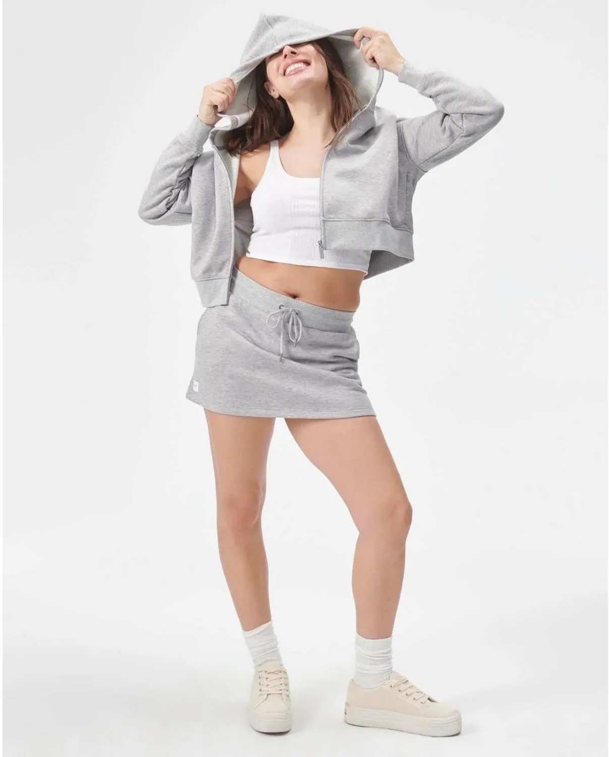 Florence By Mills Women's Cozy Crush Cropped Zip-up Hoodie