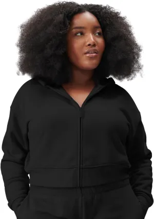 Florence By Mills Women's Cozy Crush Cropped Zip-up Hoodie