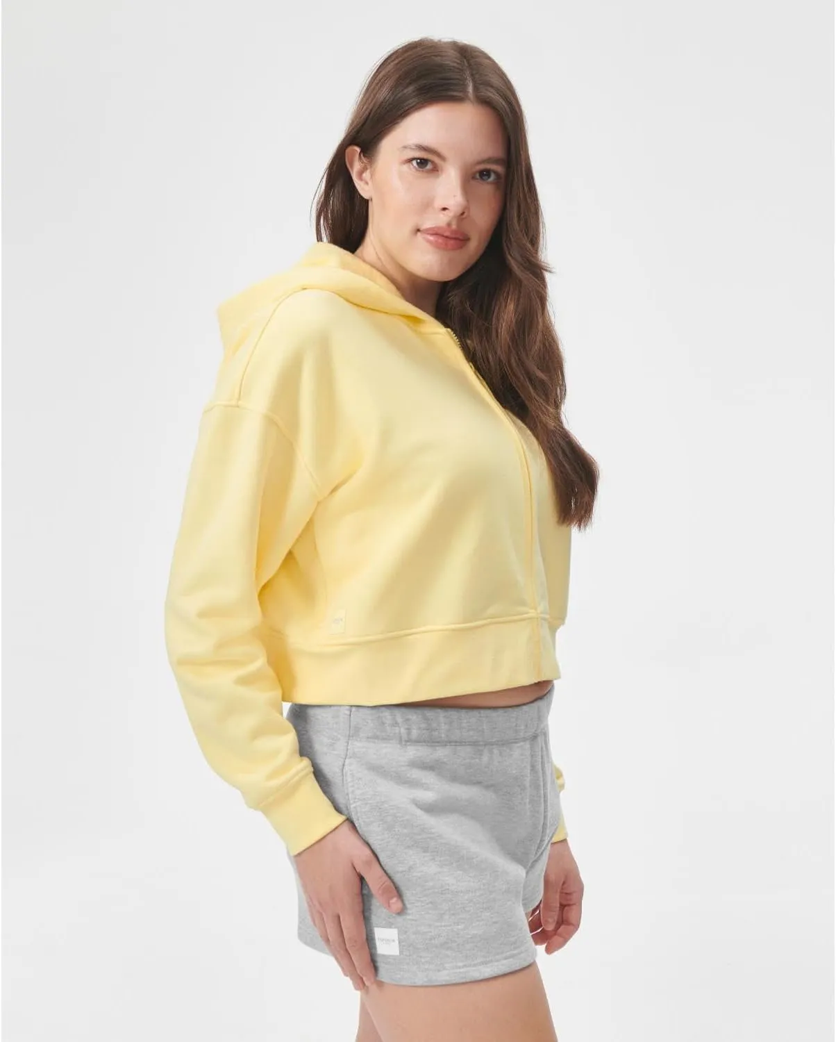 Florence By Mills Women's Cozy Crush Cropped Zip-up Hoodie