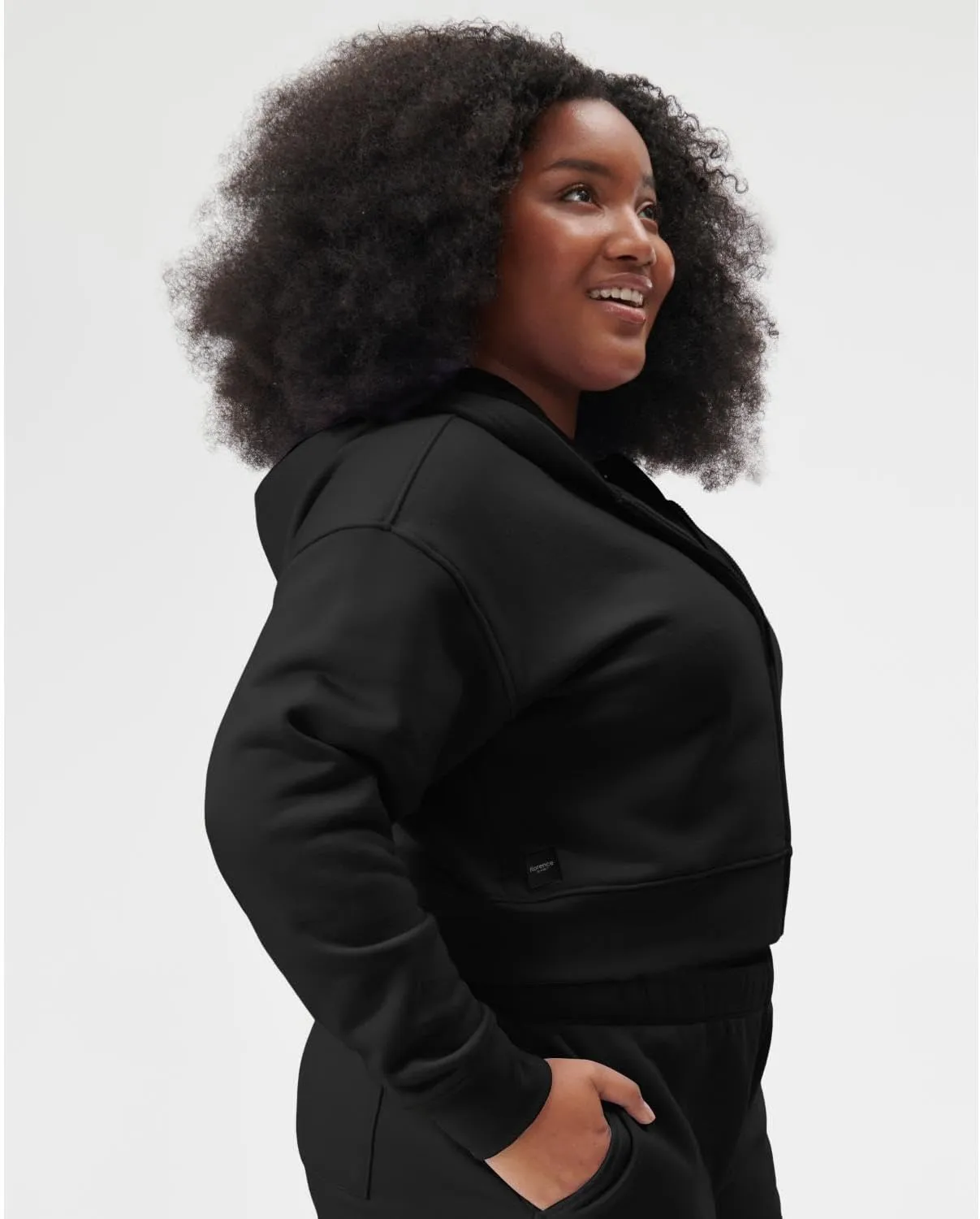 Florence By Mills Women's Cozy Crush Cropped Zip-up Hoodie
