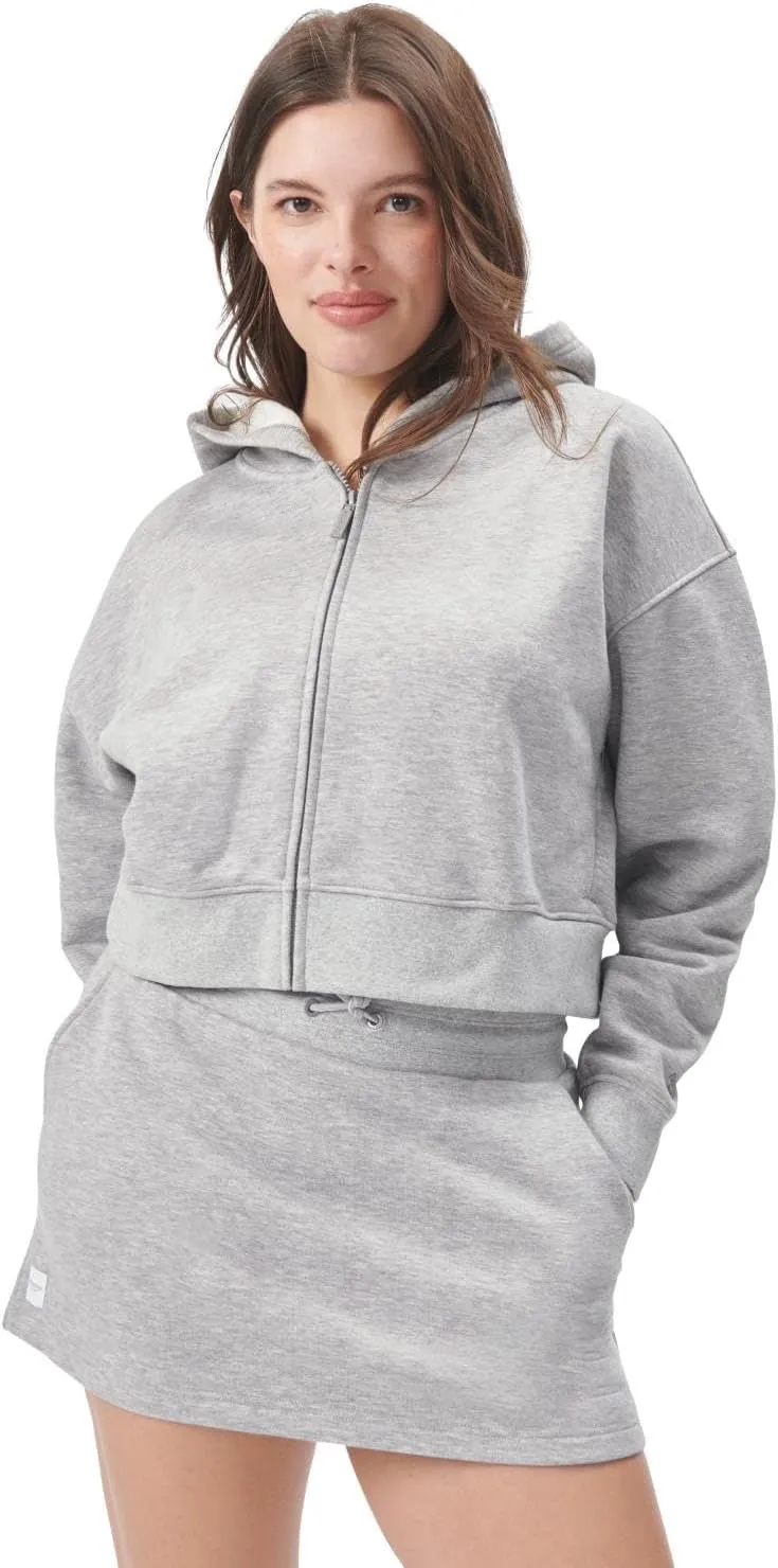 Florence By Mills Women's Cozy Crush Cropped Zip-up Hoodie