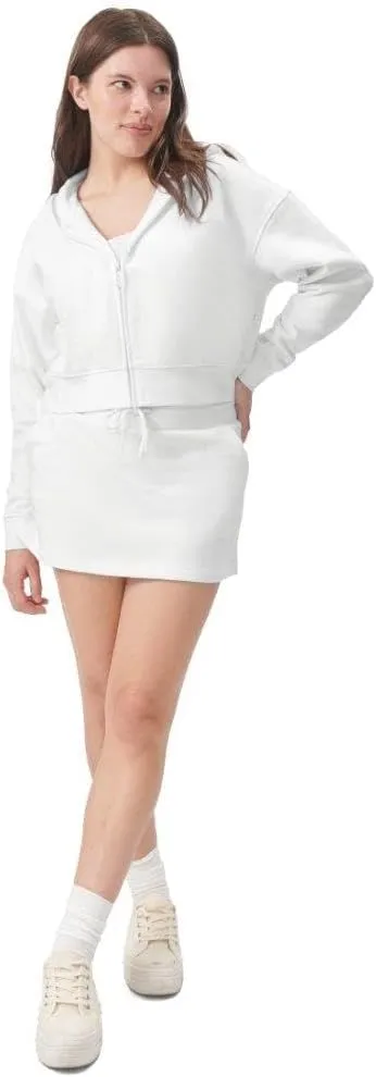 Florence By Mills Women's Cozy Crush Cropped Zip-up Hoodie