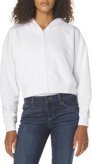 Florence By Mills Women's Cozy Crush Cropped Zip-up Hoodie