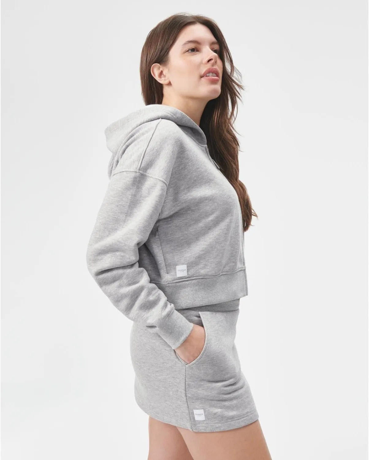 Florence By Mills Women's Cozy Crush Cropped Zip-up Hoodie