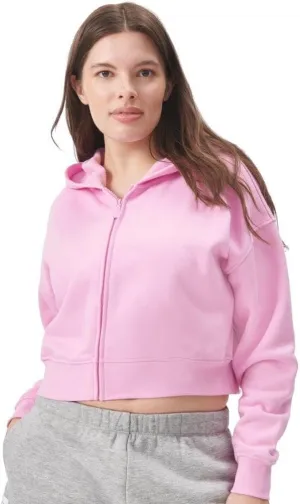 Florence By Mills Women's Cozy Crush Cropped Zip-up Hoodie