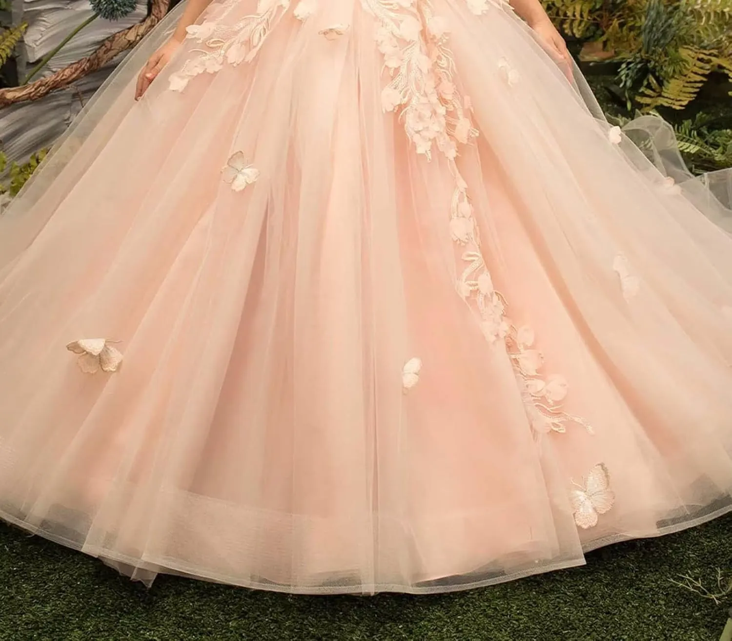Flower Girls Dresses for Wedding 3D Butterfly Appliques First Communion Dresses Tulle Pageant Dress