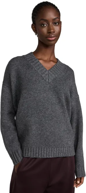 FRAME Women's Chunky V Neck Sweater