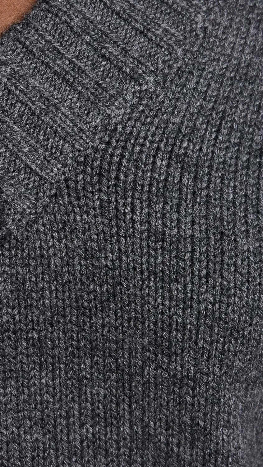FRAME Women's Chunky V Neck Sweater