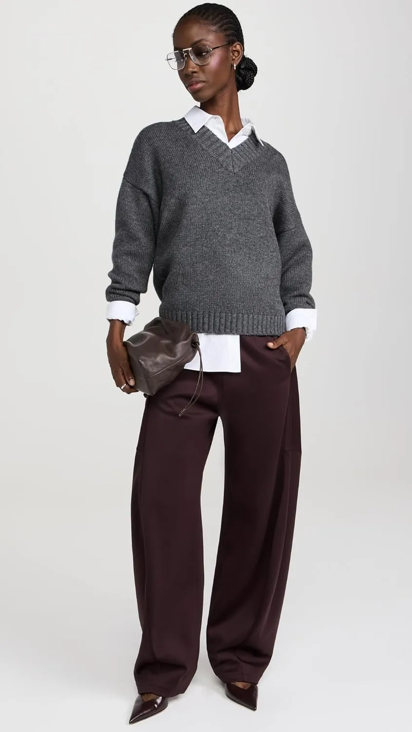 FRAME Women's Chunky V Neck Sweater