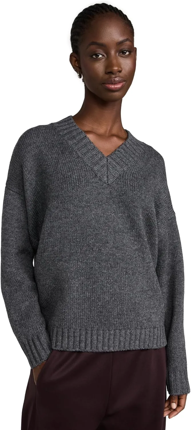 FRAME Women's Chunky V Neck Sweater