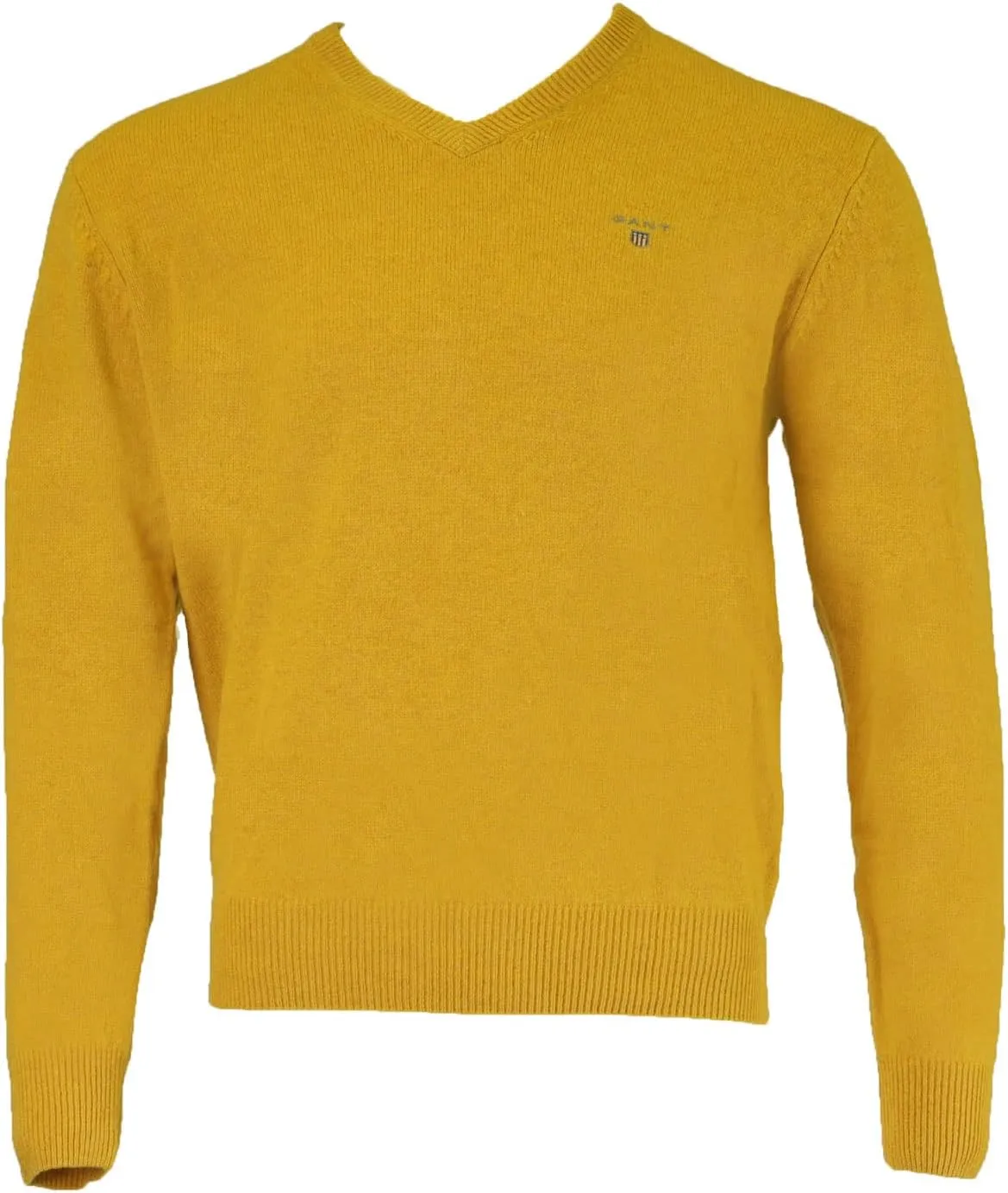 GANT Men's Solid Lambswool V-Neck Sweater