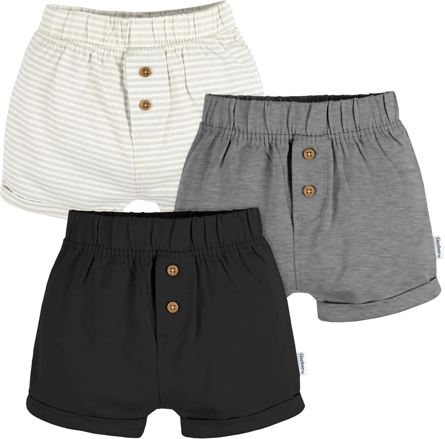 Gerber Baby Boys' 3-Pack Knit Shorts