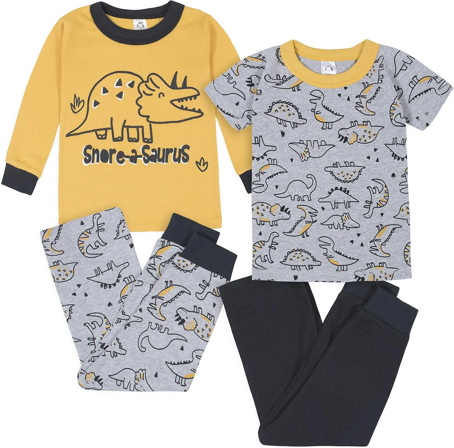 Gerber Baby Boys' Toddler Snug Fit 4-Piece Pajama Set