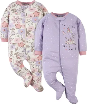 Gerber Baby Girls' 2-pack Sleep 'N Play