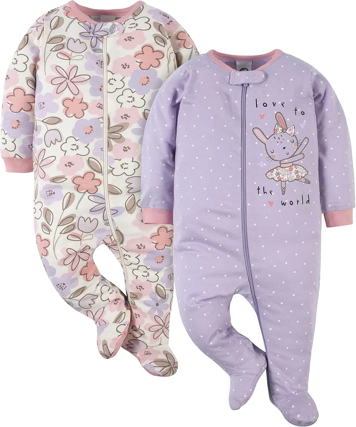 Gerber Baby Girls' 2-pack Sleep 'N Play