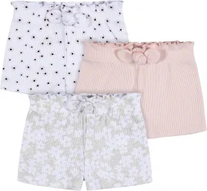 Gerber Baby Girls' Toddler 3-Pack Pull-On Knit Shorts