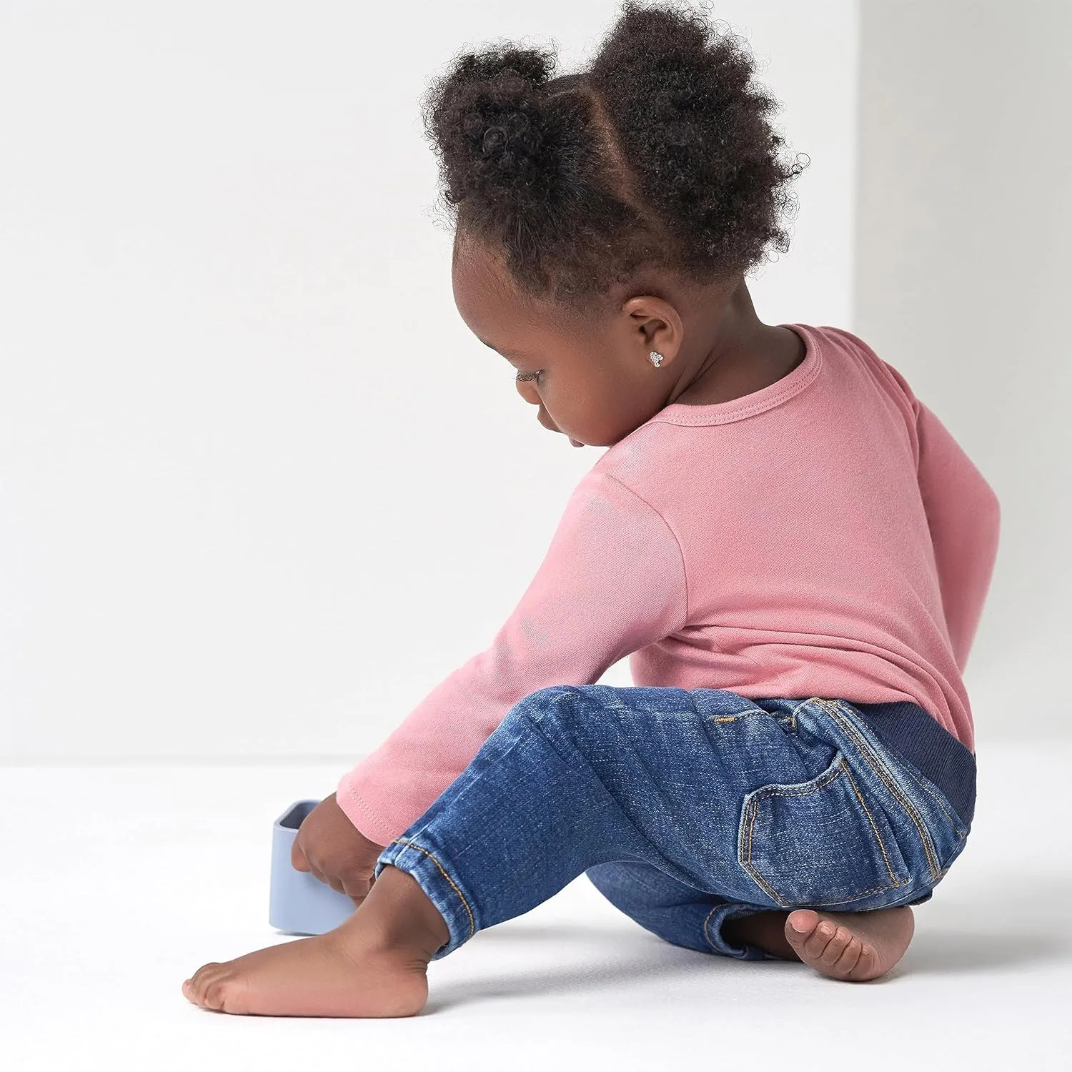 Gerber Baby Toddler Rib Waist Stretch Denim Skinny Jeans