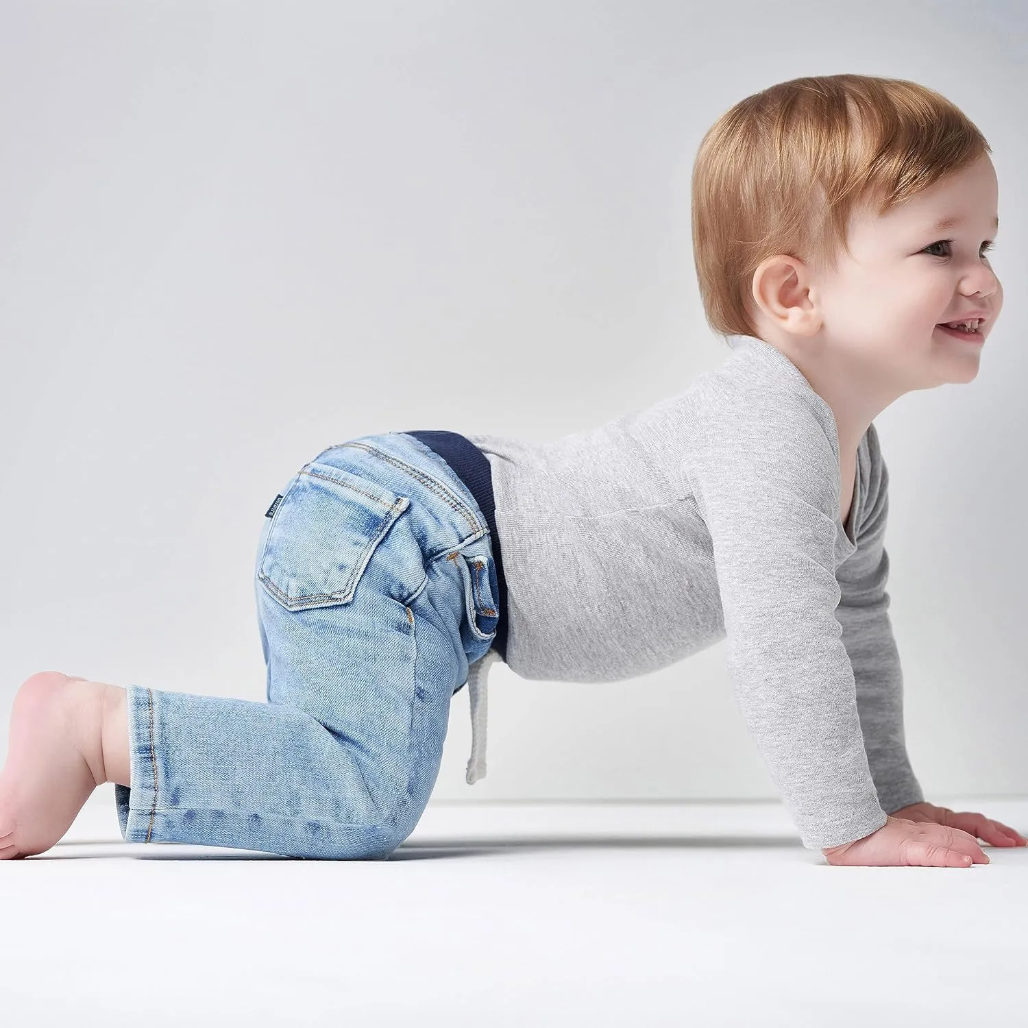 Gerber Baby Toddler Rib Waist Stretch Denim Skinny Jeans