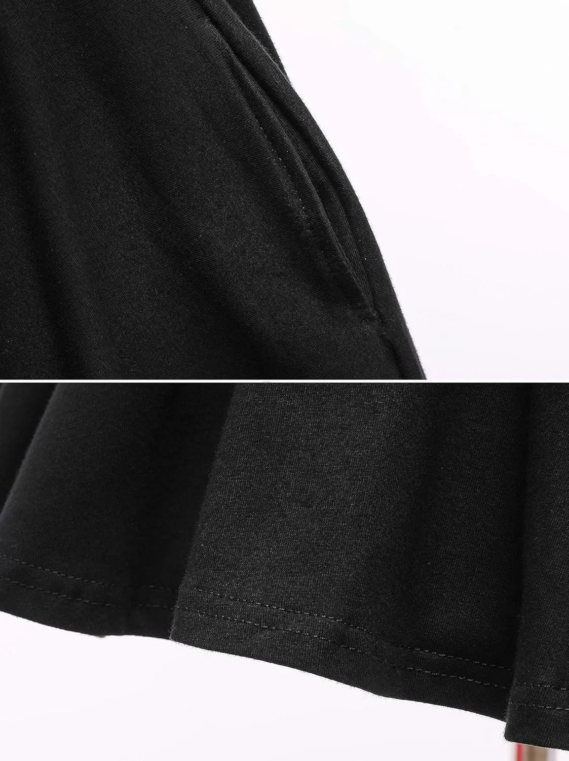 Girls Dresses Short Sleeve Solid Color Skater Casual Twirly Dress with Pockets