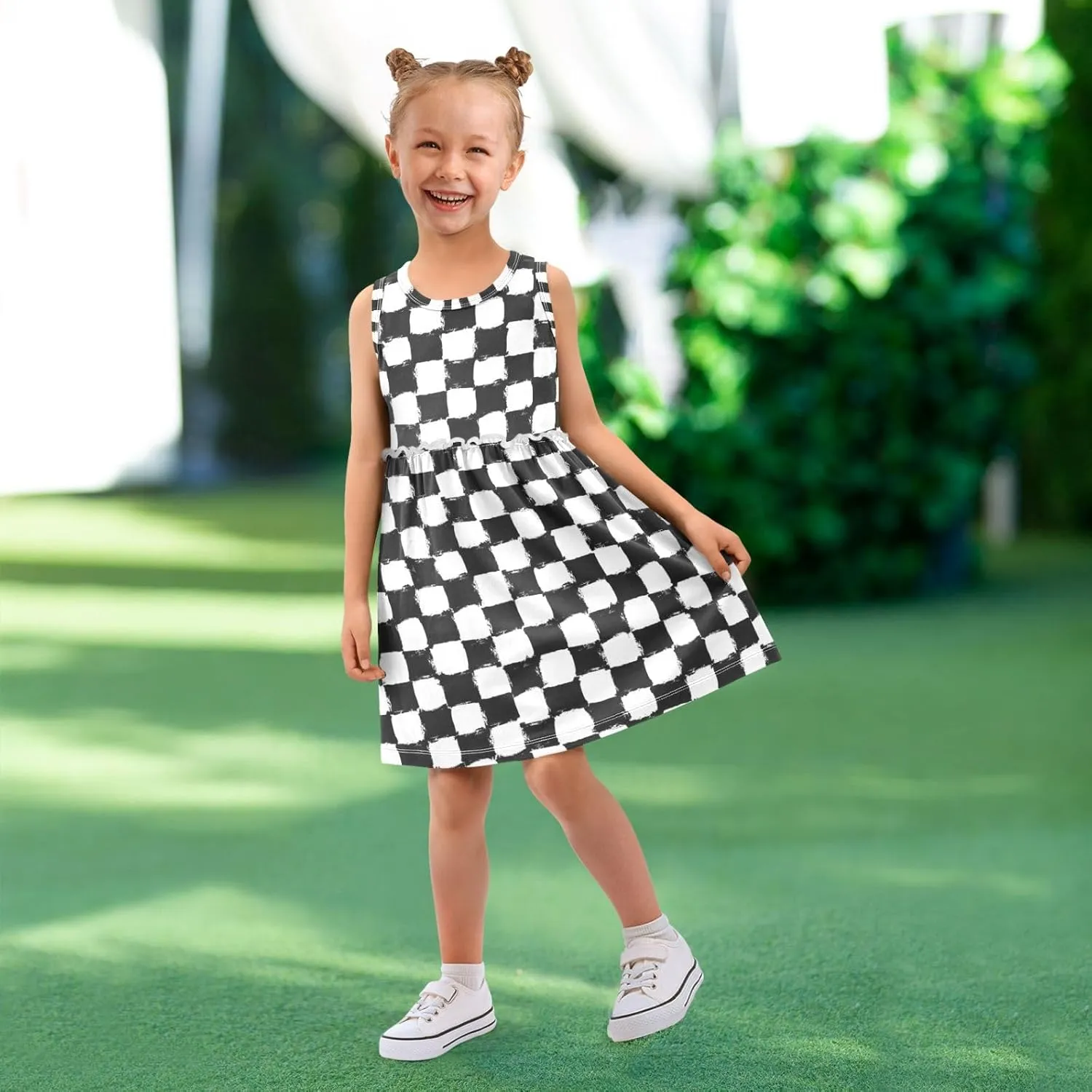 Girls' Dresses Toddler Summer Dress Sleeveless Dresses for Girls Cotton Sundress 2-8Y