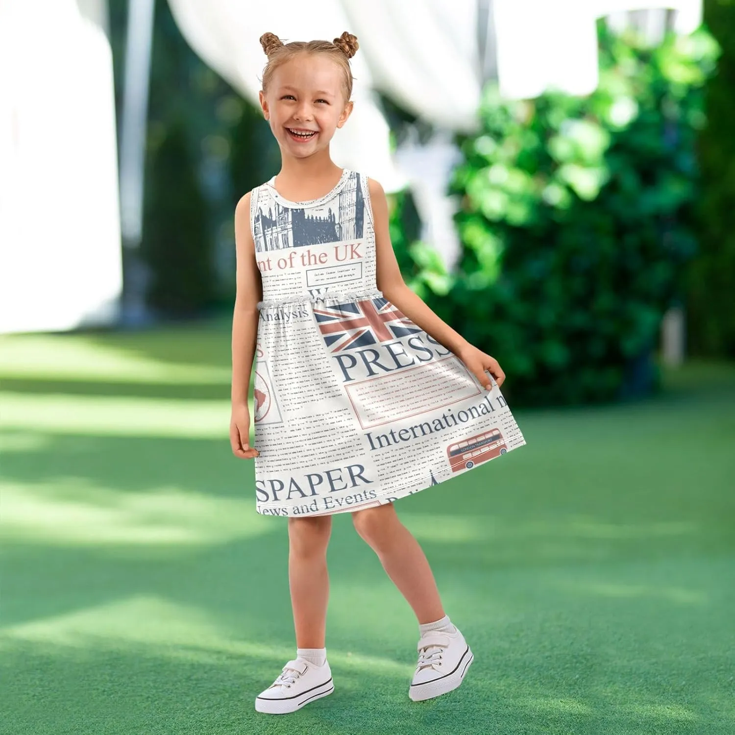 Girls' Dresses Toddler Summer Dress Sleeveless Dresses for Girls Cotton Sundress 2-8Y