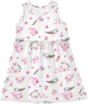 Girls' Dresses Toddler Summer Dress Sleeveless Dresses for Girls Cotton Sundress 2-8Y