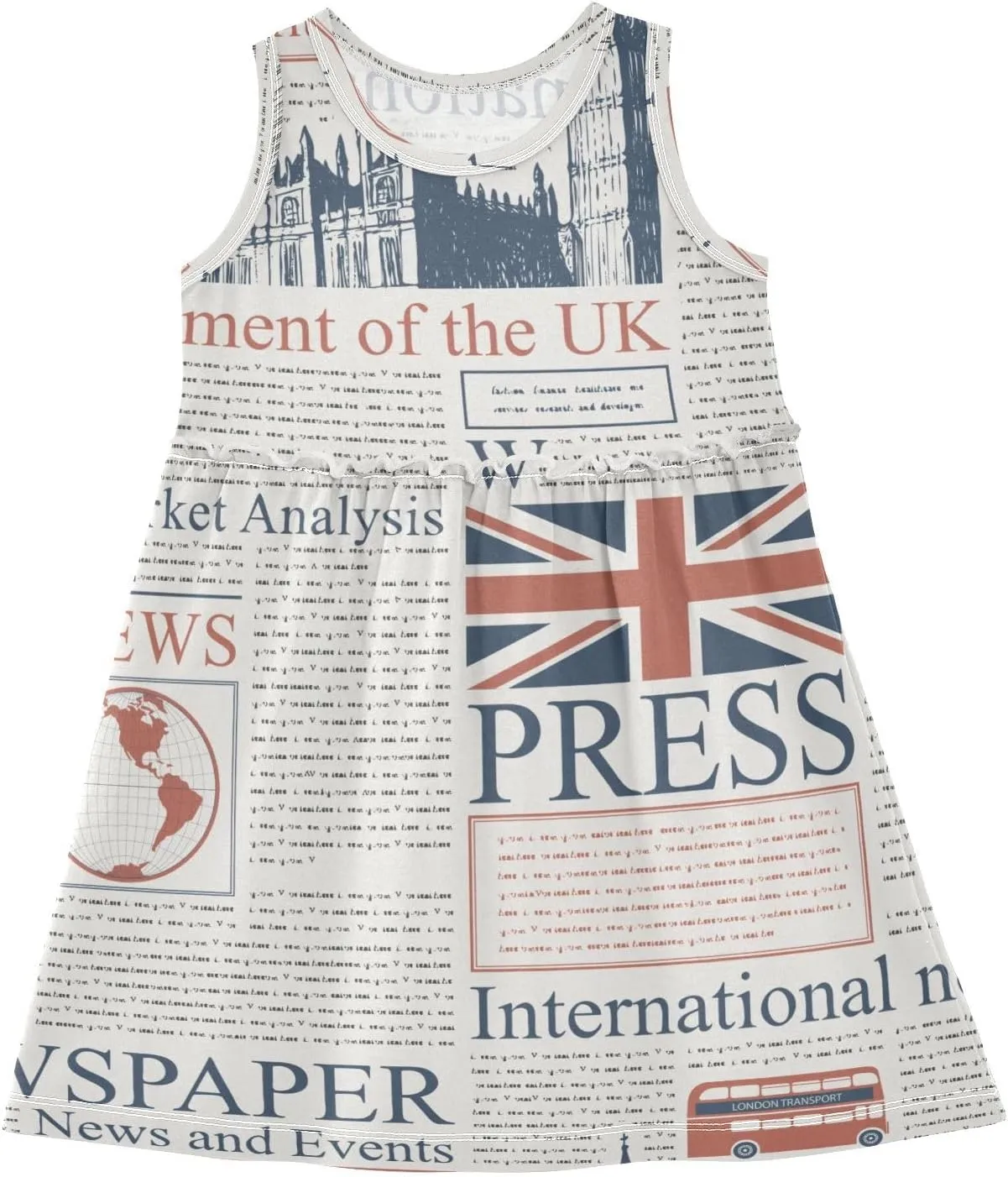 Girls' Dresses Toddler Summer Dress Sleeveless Dresses for Girls Cotton Sundress 2-8Y