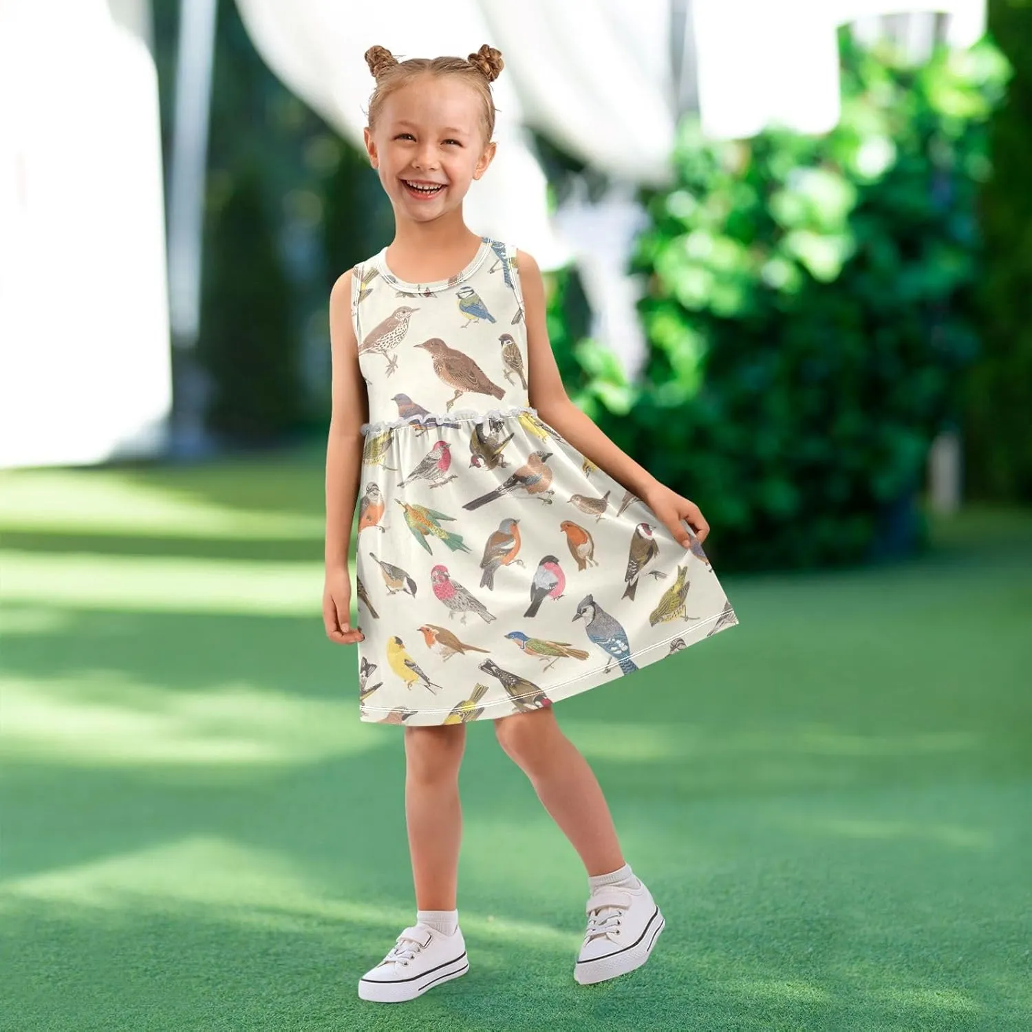 Girls' Dresses Toddler Summer Dress Sleeveless Dresses for Girls Cotton Sundress 2-8Y