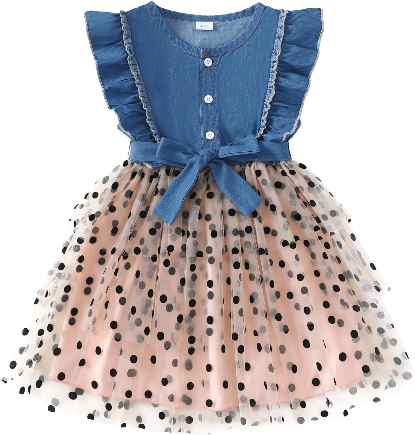 Girls Flower Dresses Fairy Tutu Party Spring Summer Sun Tulle Dress Sleeveless 2t-7t Little Girl Clothes