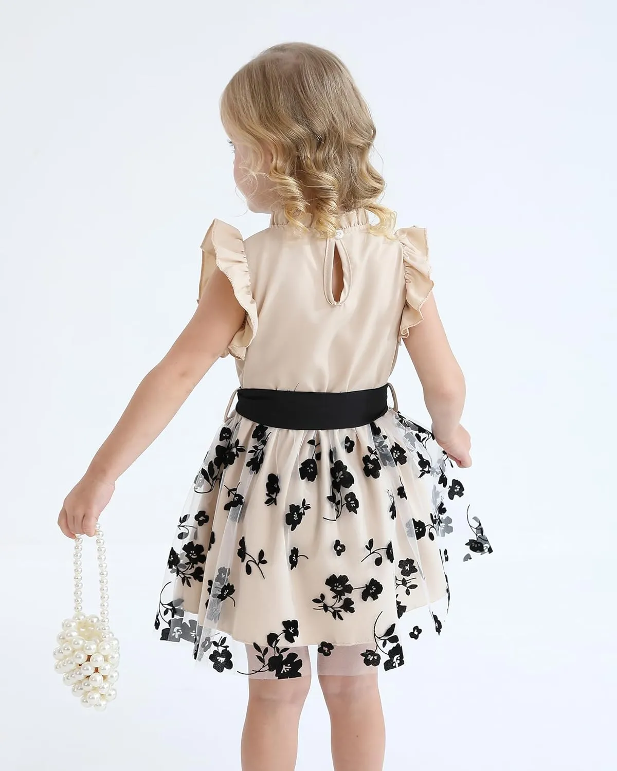 Girls Flower Dresses Fairy Tutu Party Spring Summer Sun Tulle Dress Sleeveless 2t-7t Little Girl Clothes