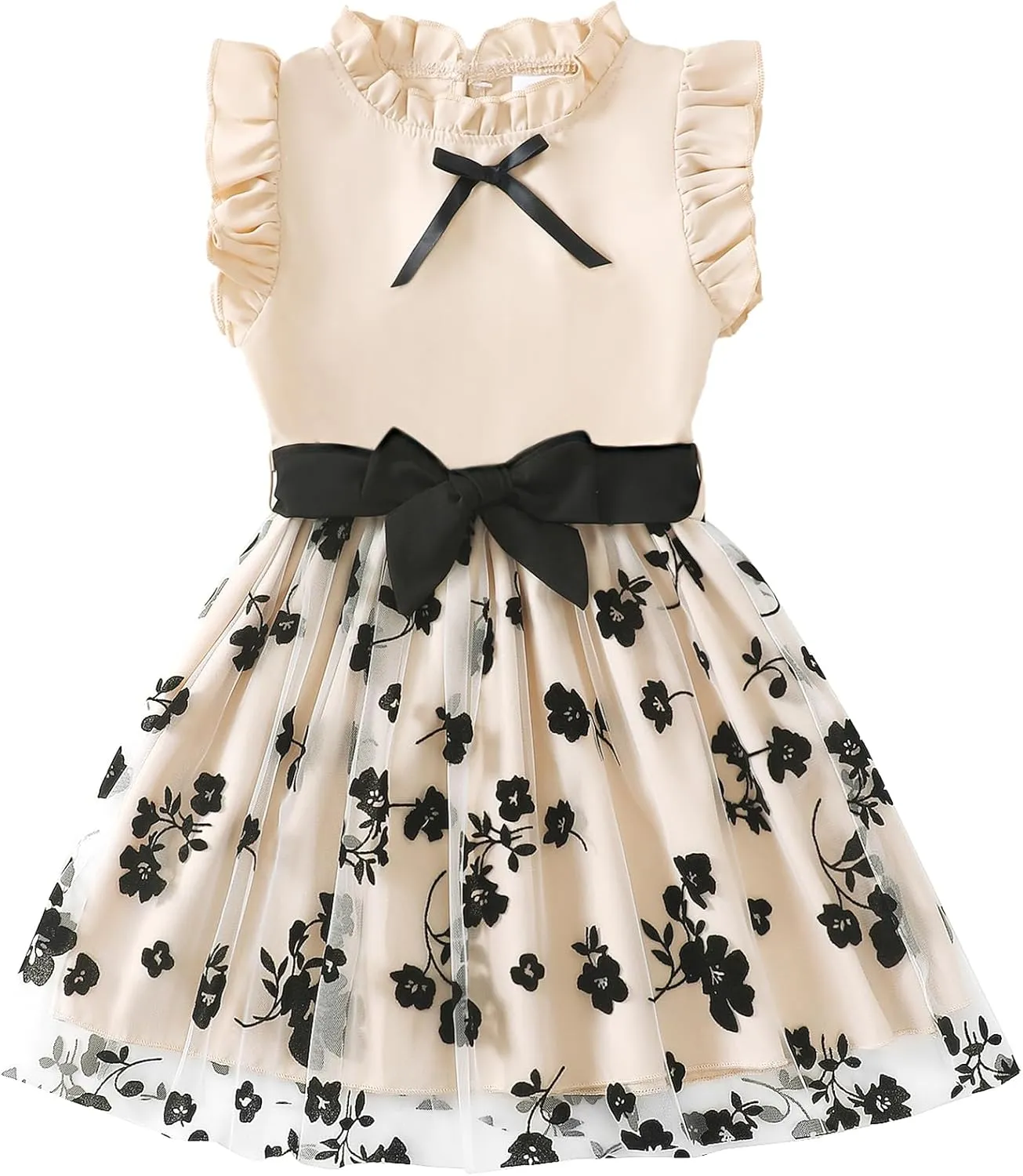 Girls Flower Dresses Fairy Tutu Party Spring Summer Sun Tulle Dress Sleeveless 2t-7t Little Girl Clothes