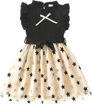 Girls Flower Dresses Fairy Tutu Party Spring Summer Sun Tulle Dress Sleeveless 2t-7t Little Girl Clothes