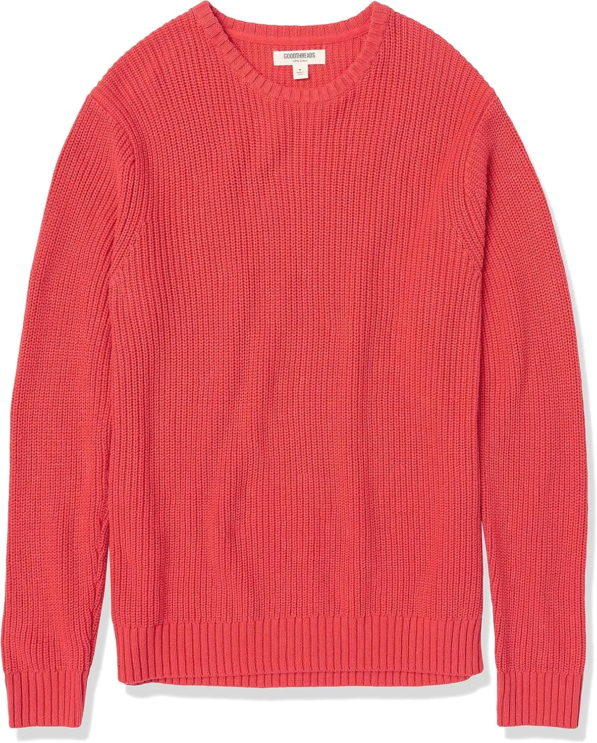 Goodthreads Men's Soft Cotton Rib Stitch Crewneck Sweater