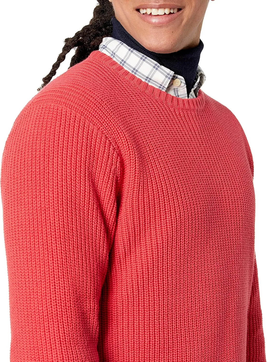 Goodthreads Men's Soft Cotton Rib Stitch Crewneck Sweater