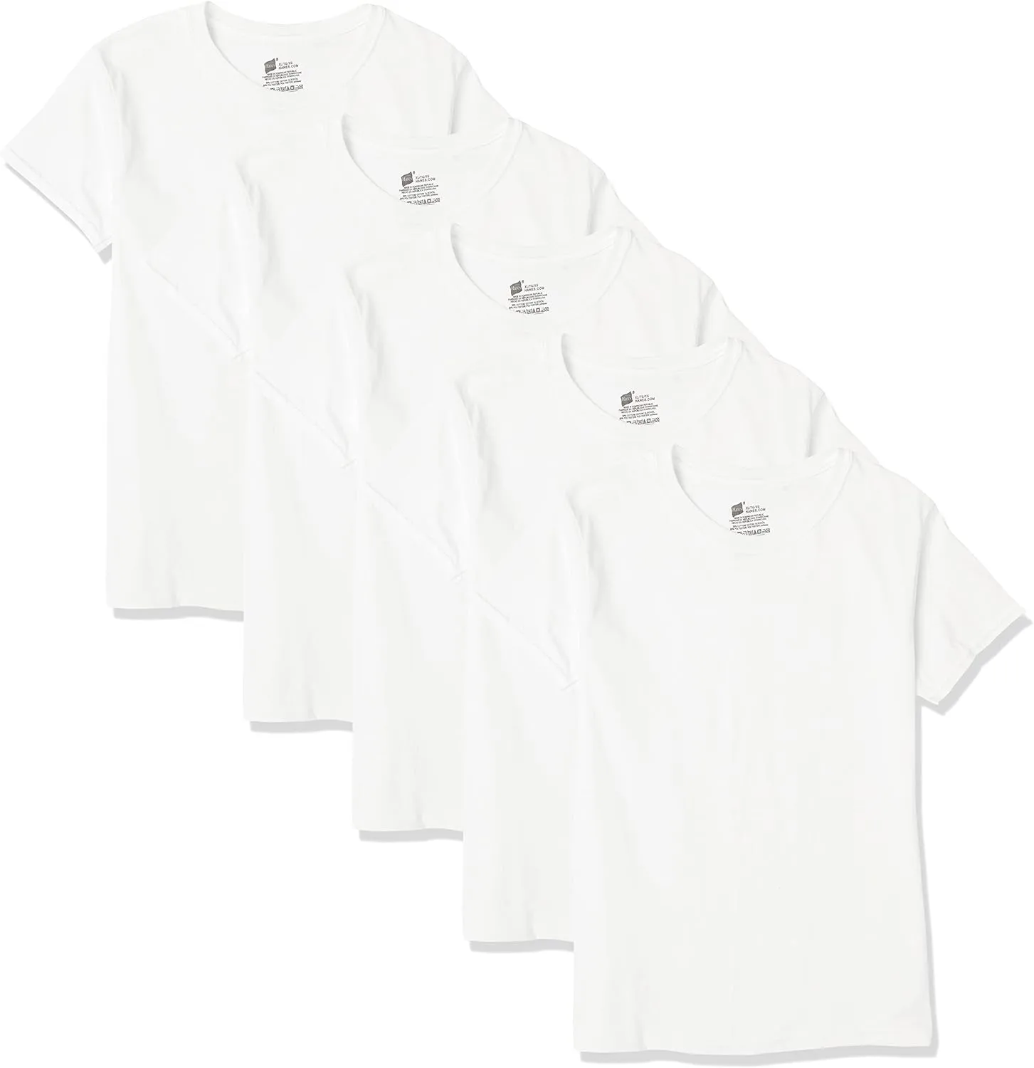 Hanes Boys' Ecosmart Short Sleeve Crew Neck T-Shirt 5-Pack