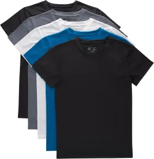 Hanes Boys' Originals Performance Mesh Tween T-Shirt Pack, Stretch Undershirts, 5-Pack