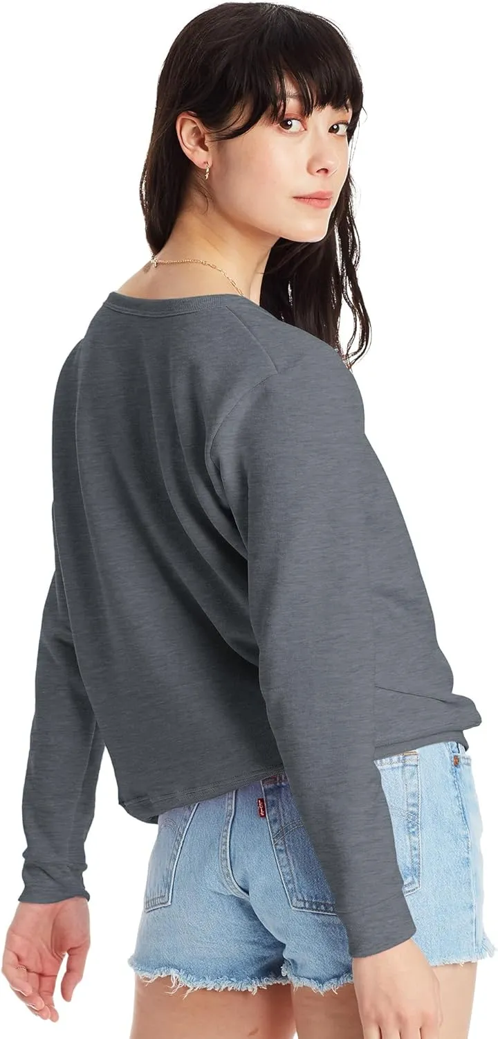 Hanes EcoSmart Womens Fleece Crewneck Pullover Sweatshirt For Women