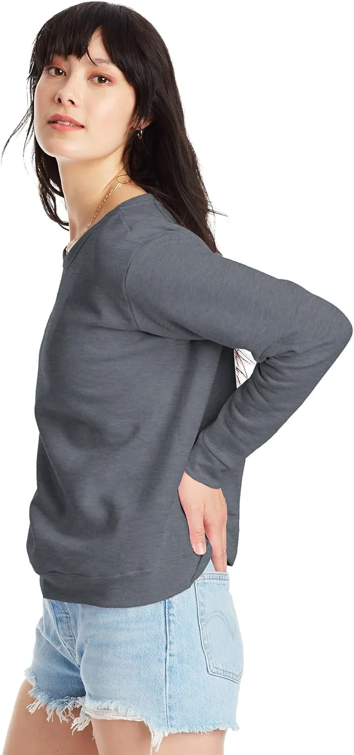 Hanes EcoSmart Womens Fleece Crewneck Pullover Sweatshirt For Women