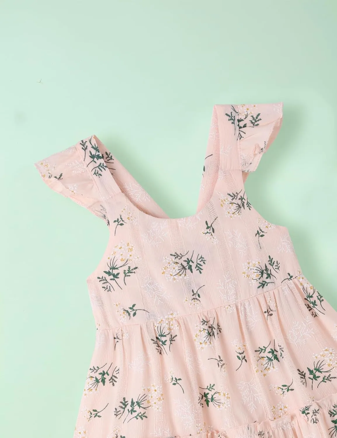 Hipea Toddler Baby Girls' Dresses Outfits Sleeveless Backless Colour Block Dress Kids Casual Beach Dresses