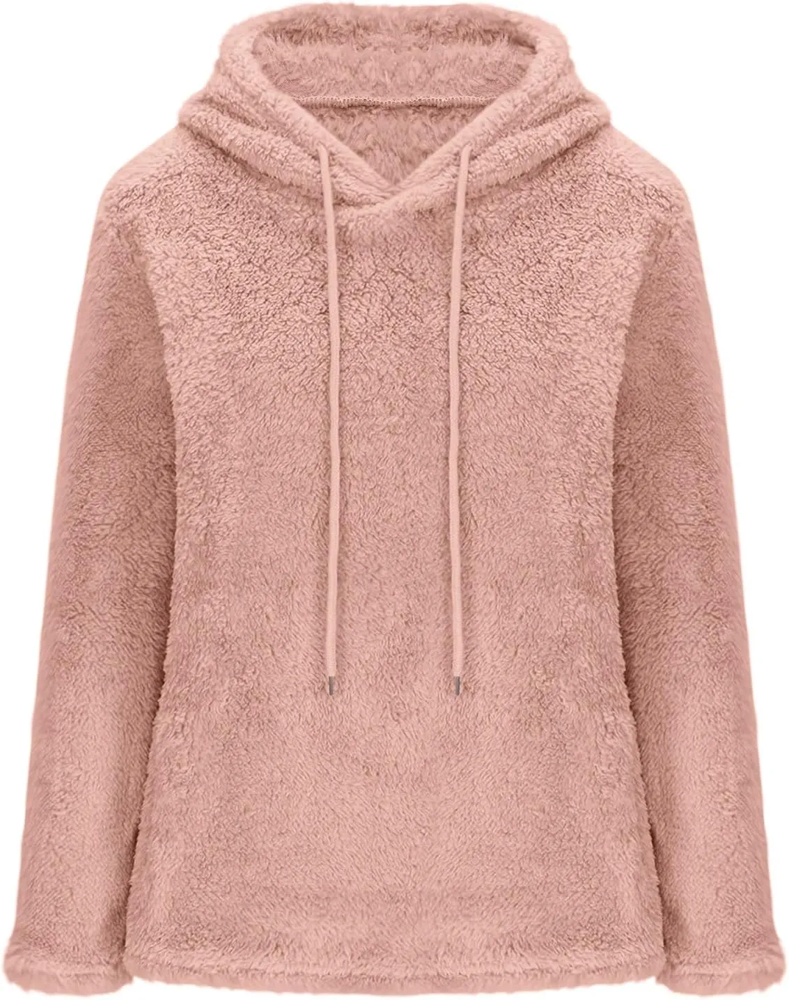 Hooded Sweatshirt for Women Trendy Loose Fit Long Sleeve Solid Color Sweaters Comfort Casual Drawstring Hoodies
