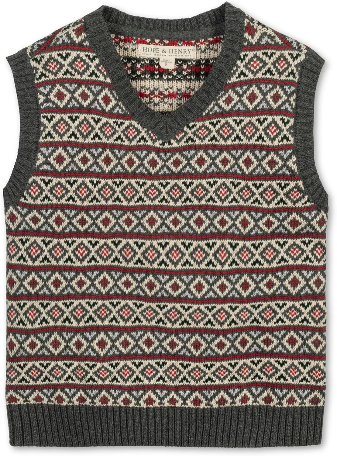 Hope & Henry Boys' V-Neck Sweater Vest